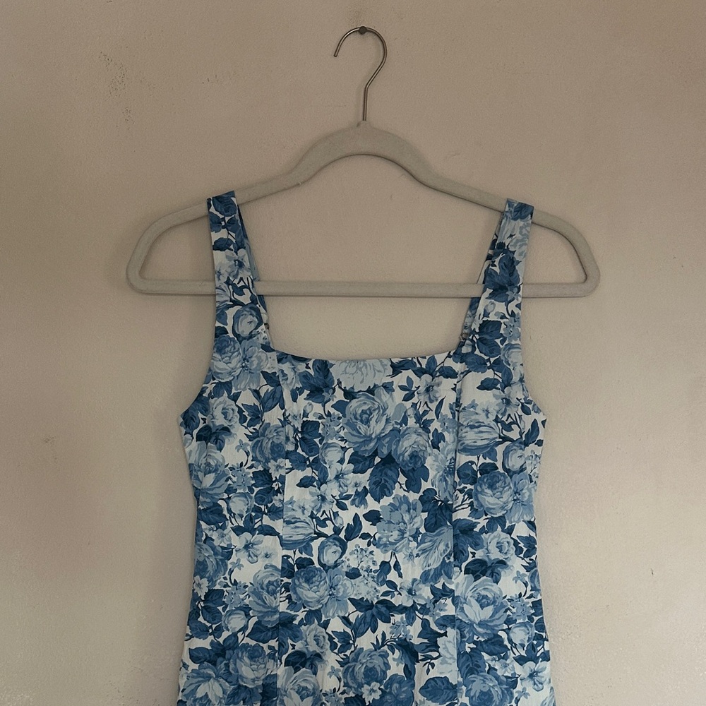 Floral Midi Dress Abercrombie + Fitch Garden Wedding Guest